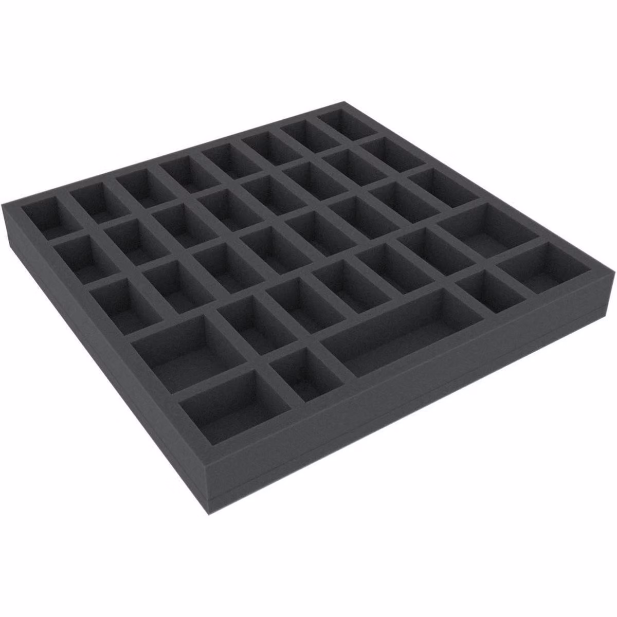 Inserto in schiuma con 36 scomparti per giochi da tavolo, 285x285x35 mm
