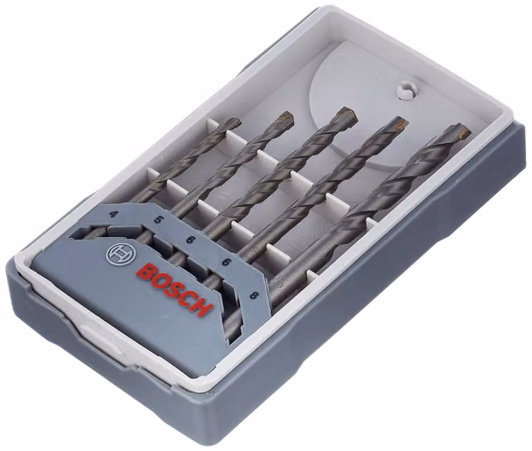 Set professionale Bosch da 5 pezzi (diametro 4-8 mm) per la perforazione del calcestruzzo, modello CYL-3