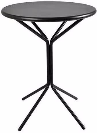 Tavolo rotondo impilabile Quid di RD ITALIA in acciaio pre-zincato colore Antracite Ø60 cm, H 73 cm