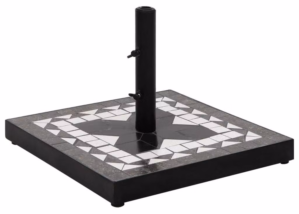 Supporto per ombrellone da esterno in ceramica e ferro