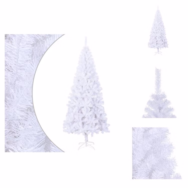 vidaXL Albero di Natale artificiale con supporto in acciaio 210 cm 910 rami - Alberi di Natale