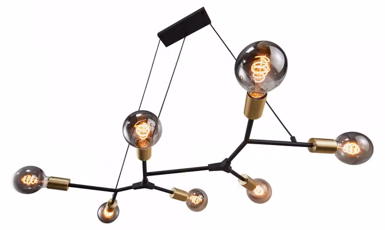 Lampada a sospensione Josefine nero / ottone