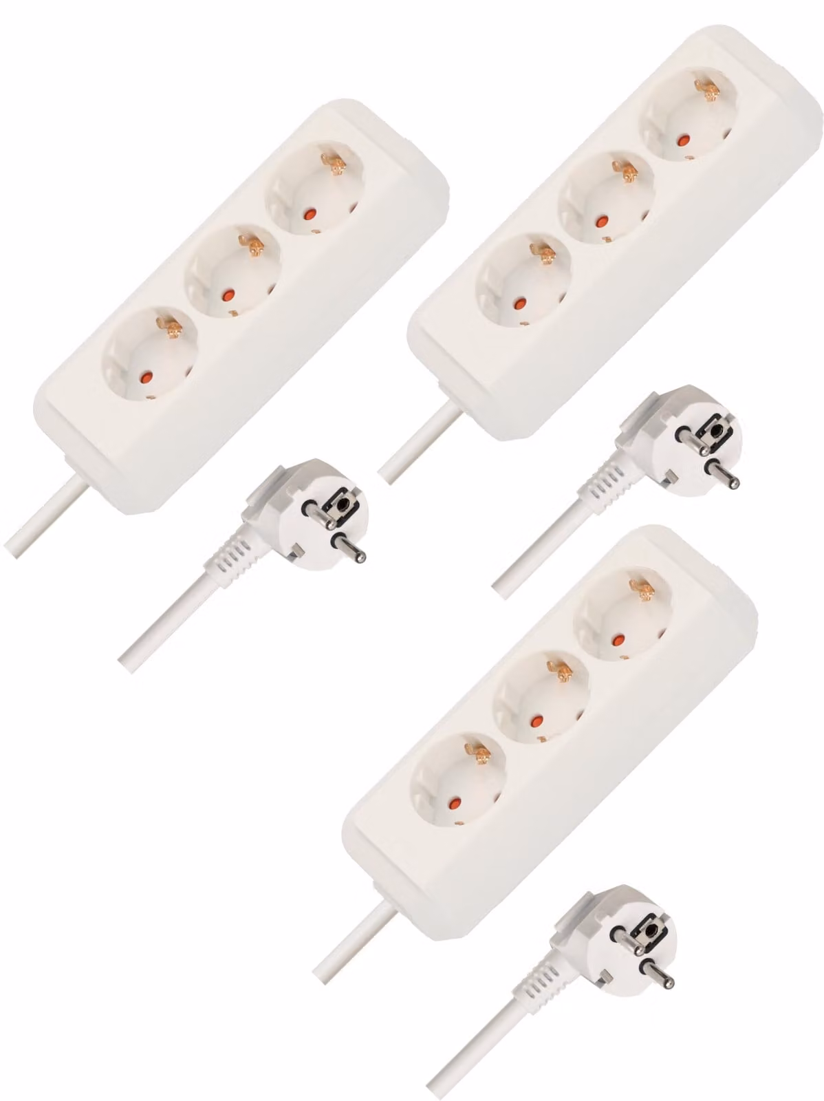 Set da 3 prese Brennenstuhl, serie Eco-Line, con cavo da 3 metri