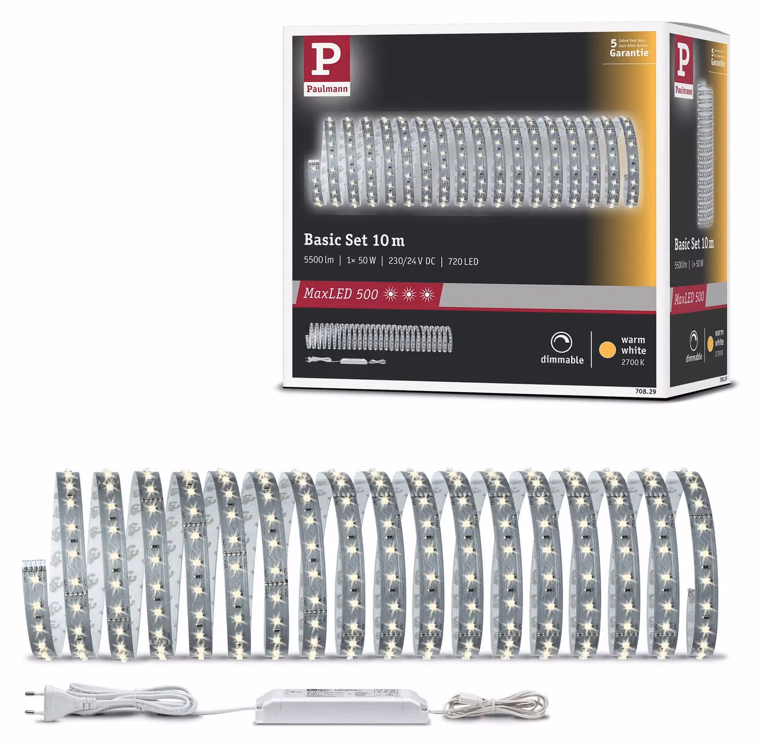 Paulmann MaxLED 500 Striscia LED Warmweiß Basisset
