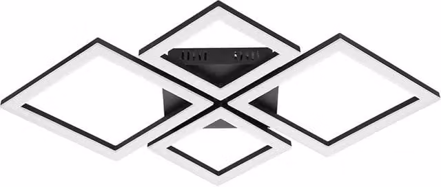 Plafoniera Moderna Eglo Paranday-Z con LED, Dimmabile e Zigbee, Colore Nero