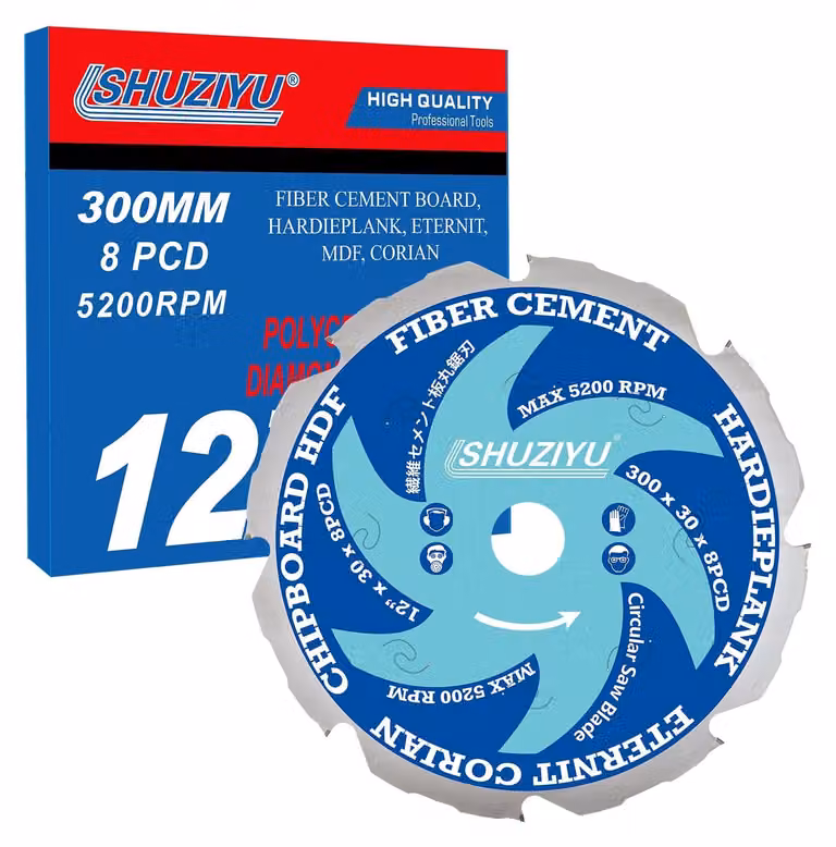 Omgoods - Disco circolare da 300 mm con 8 inserti per materiali fibrocemento
