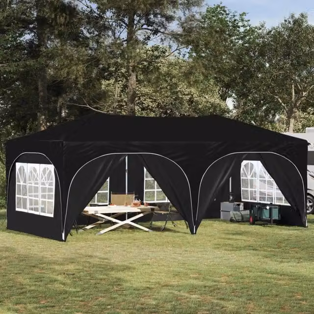 Tenda per feste a pop-up 575 x 288 x 245 cm Nero Tessuto Oxford 42019909