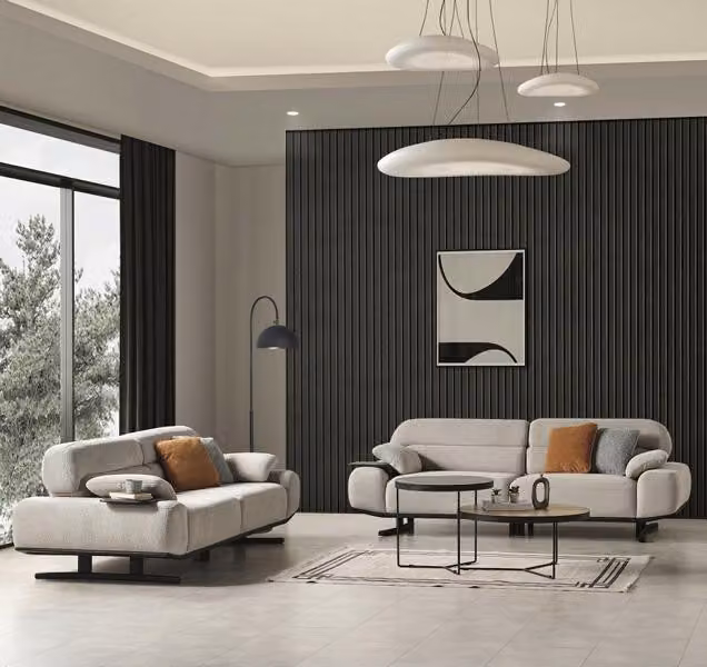 Sofagarnitur Wohnzimmer Sofas Set 3+3 Lounge Sofa Polster Sitzpolster