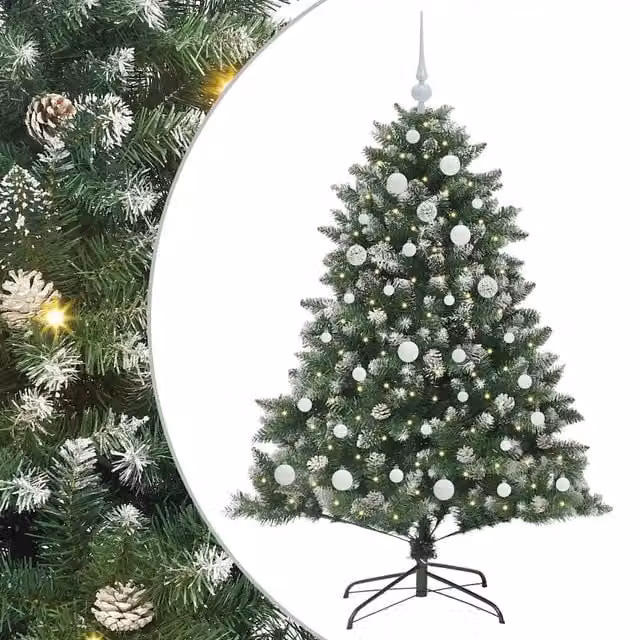 Albero di Natale | Decorazioni natalizie artificiale con 150 LED Verde 150 cm