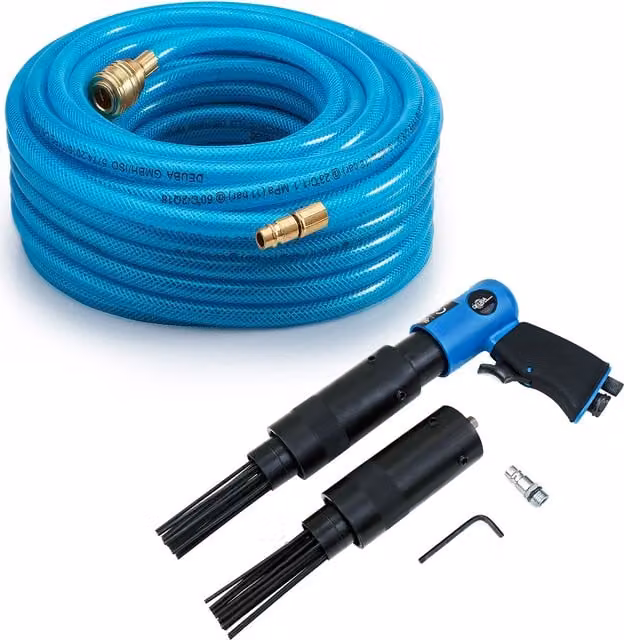 Set Monzana con tubo per aria compressa da 20m e ablatore ad ago pneumatico in plastica blu e nero – 1