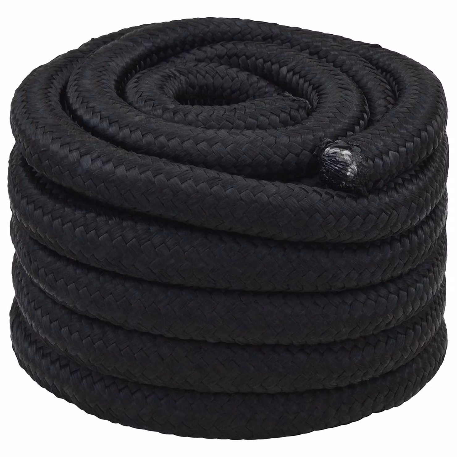 Corda multiuso vidaXL in plastica nera, diametro 60 mm, lunghezza 10 m