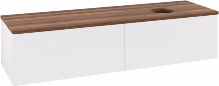 V&B Mobiletto senza struttura frontale - illuminazione Antao 160x50cm, WBP-colore w. wal, wh. m Lac