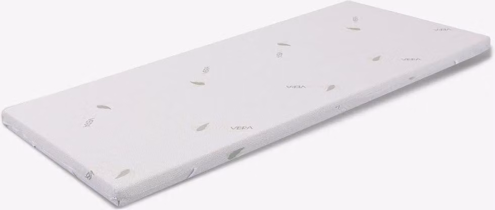 Topper 80x200 Memory Foam per materasso - alto 5 cm, sfoderabile, tessuto AloeVera | Correttore H5