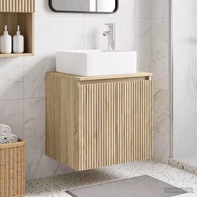 Mobile Lavabo da Parete Rovere Sonoma 49,5 x 41 x 63 cm 890404