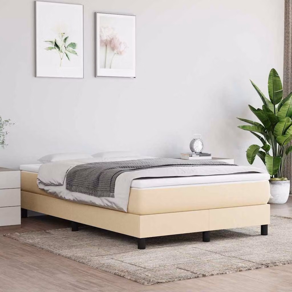 Struttura Letto con Rete a Doghe Cambrate vidaXL, Colore Beige, L/P: 120 x 200 cm