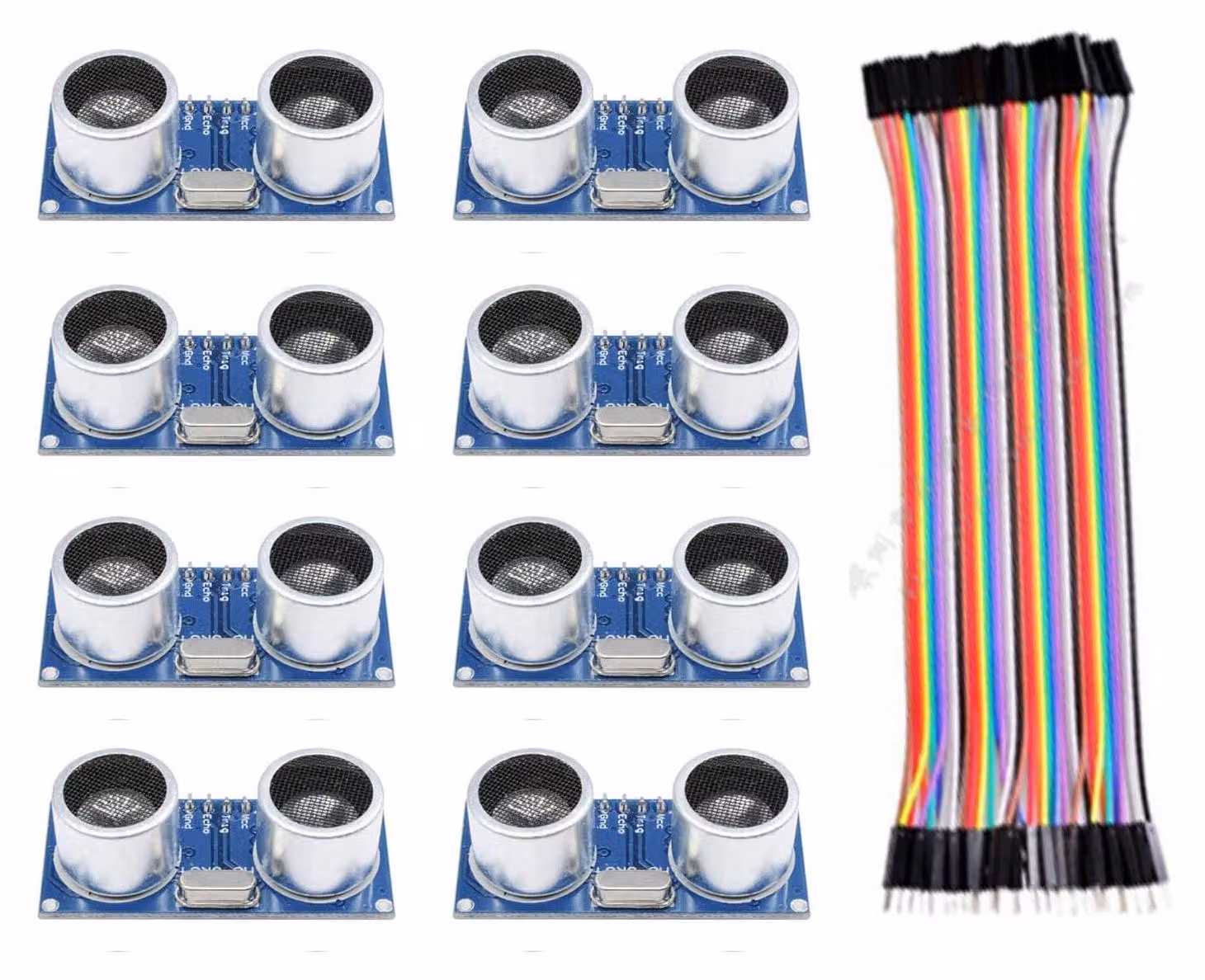 8 moduli ultrasuoni HC-SR04, sensore di distanza da 2 a 500 cm, alimentazione da 3,3 a 5 V