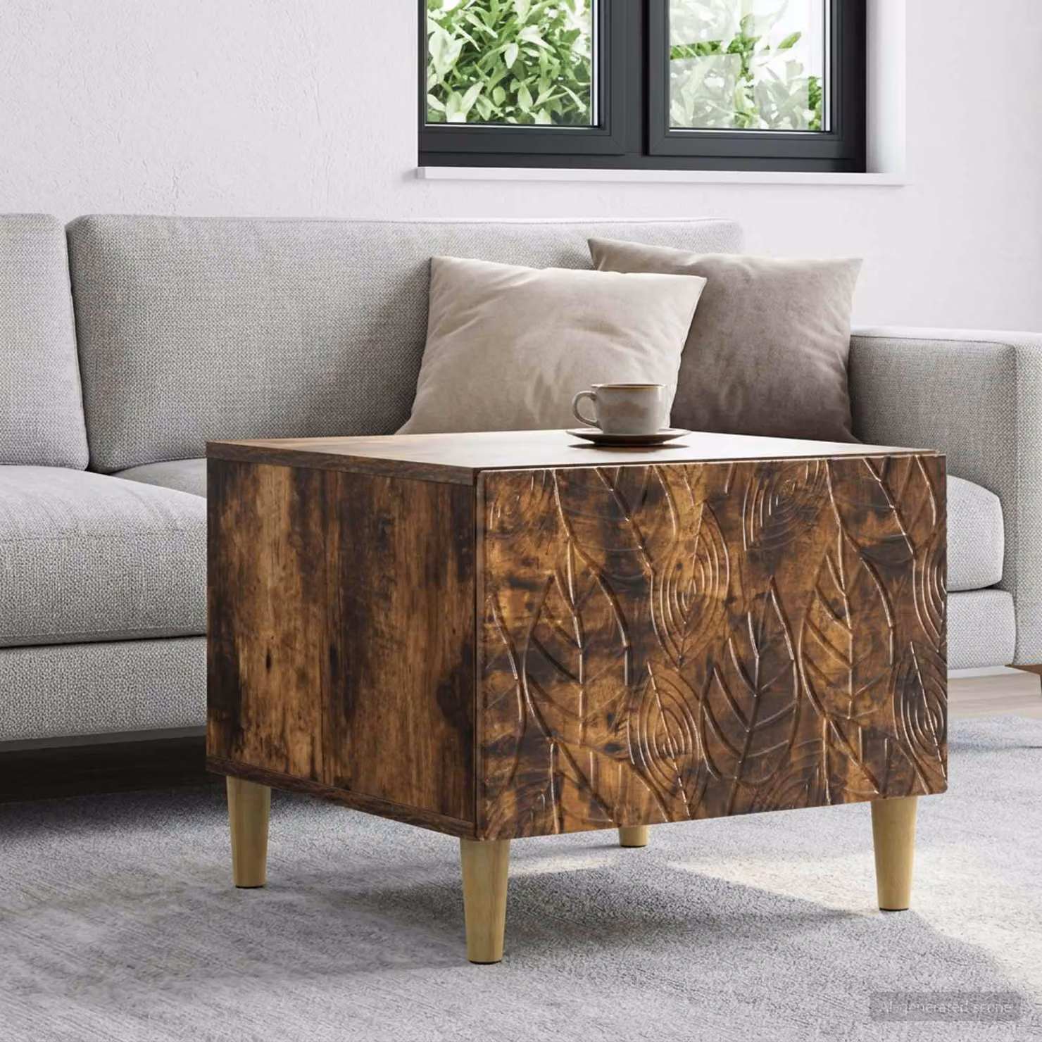 vidaXL Tavolino da salotto moderno in legno marrone L: 50 cm, P: 49 cm, H: 40 cm