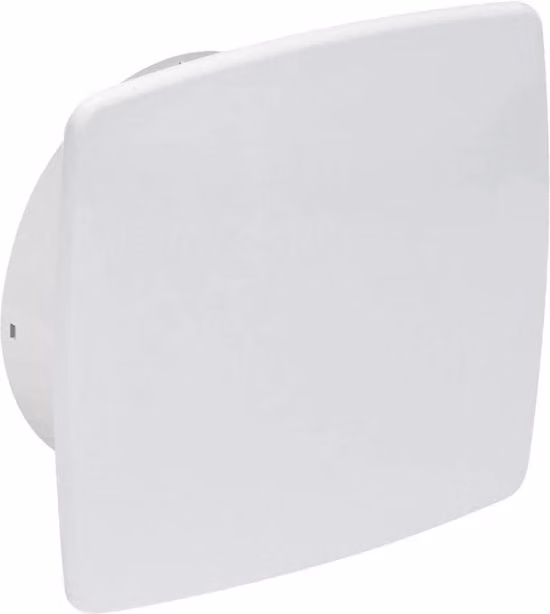 Ventilatore per Bagno in Alluminio Bianco Ø 100 mm Con Timer, Ritorno e Valvola di Ritorno WNB100T Ventilatore in Muratura per Bagno con Fronte Ventilatore