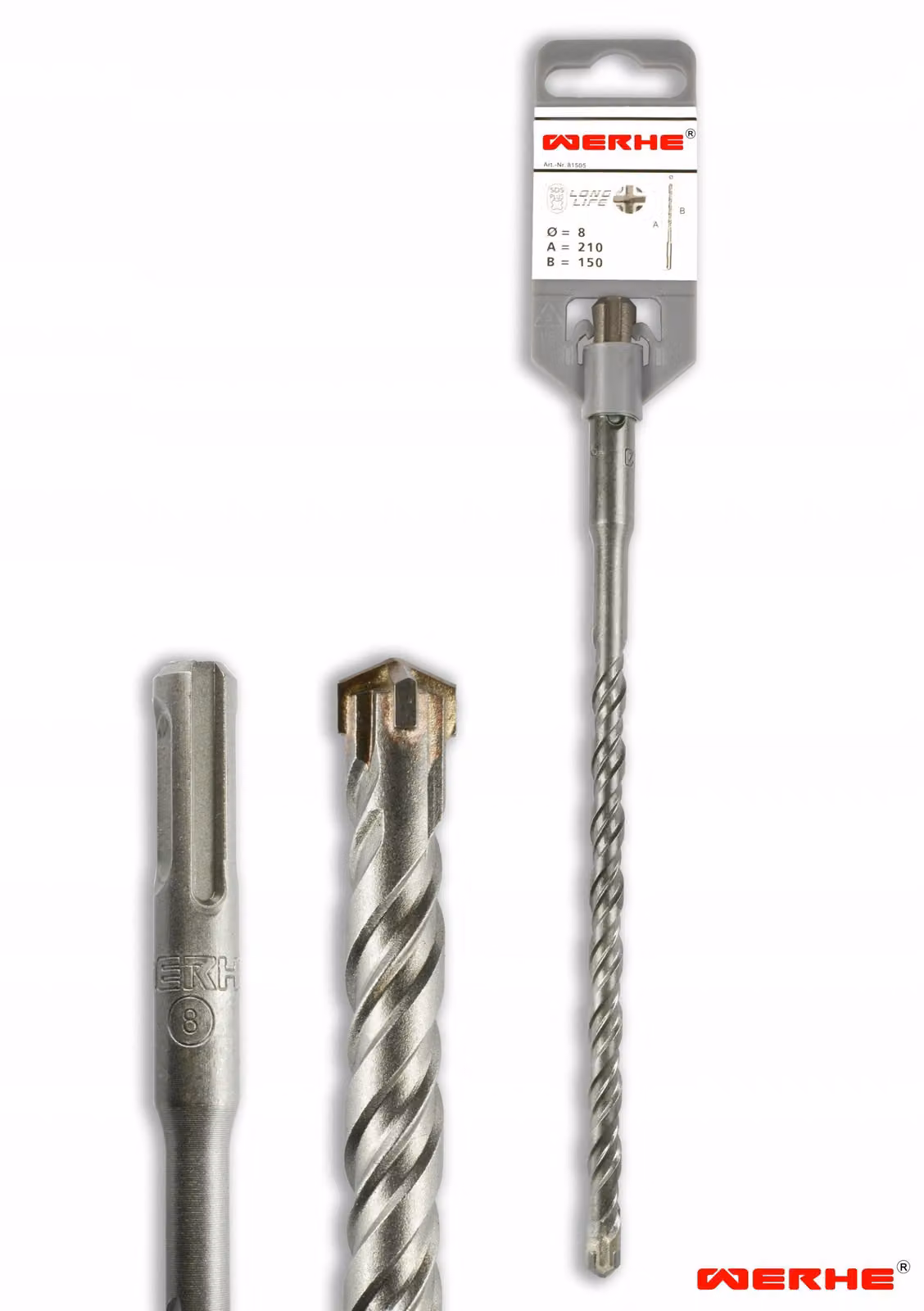 WERHE Punta a croce per calcestruzzo 8x210 mm SDS PLUS