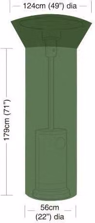 copertura per stufa da giardino 124/56cm l.124/56cm, 179cm h.179cm, PE 90g/m2