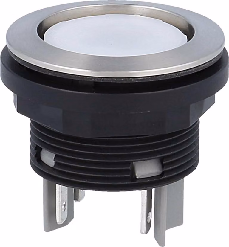 Georg Schlegel Pulsante, 1Ö + 1S rotondo, SHORTRON Connettore piatto 2,8 mm x 0,8 mm - 1 pezzo