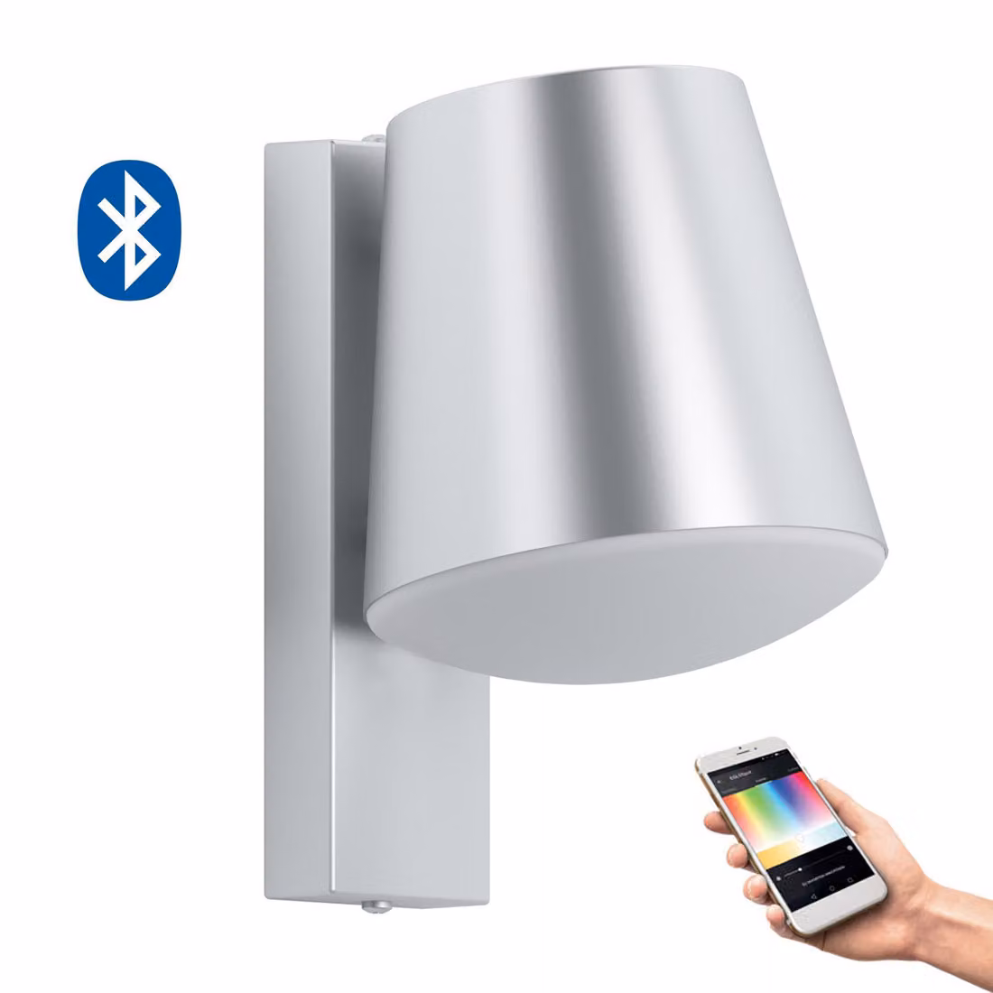 Eglo 33562 CALDIERO-C LED E27 applique da esterno 9W acciaio inox bianco IP44