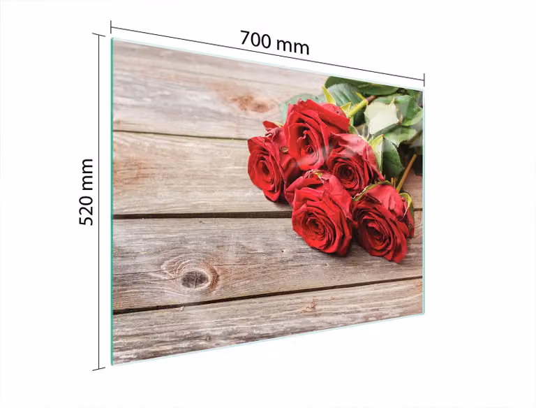 Piastra Protettiva In Vetro Per Le Rose 70X52