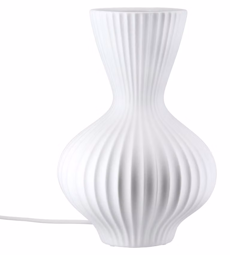 Gilde Tischleuchte, Greta, Porzellan, weiß, VE 1, D. 20 cm Höhe: 29.50 cm Durchmesser: 20.00 cm 57809