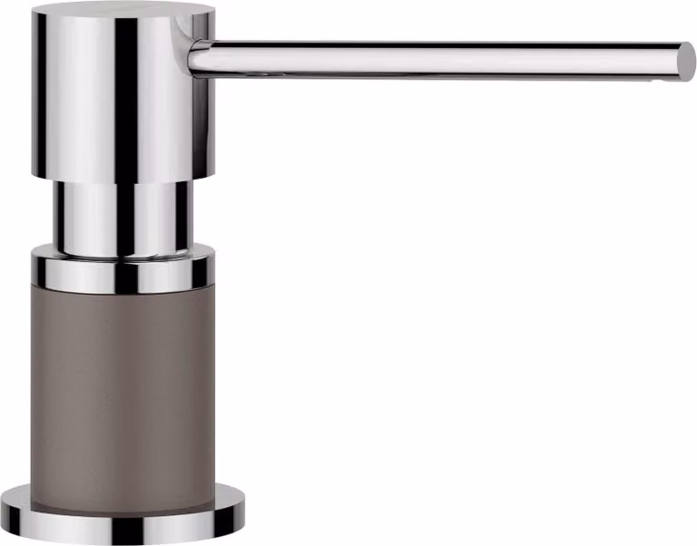 BLANCO LATO Distributore di detersivo SILGRANIT-look bicolore grigio vulcanico/cromo