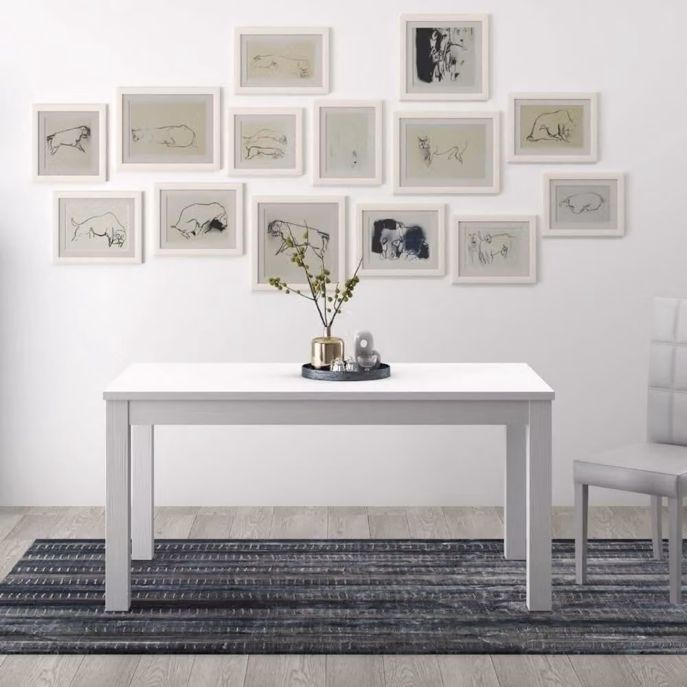Tavolo allungabile Firenze 140x85 colore bianco frassinato