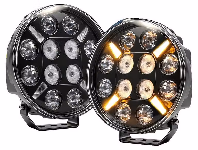 Luci da lavoro, con funzioni di faretto e illuminazione diffusa, impermeabili secondo lo standard IP68, modello 2PC, dimensioni 9 pollici