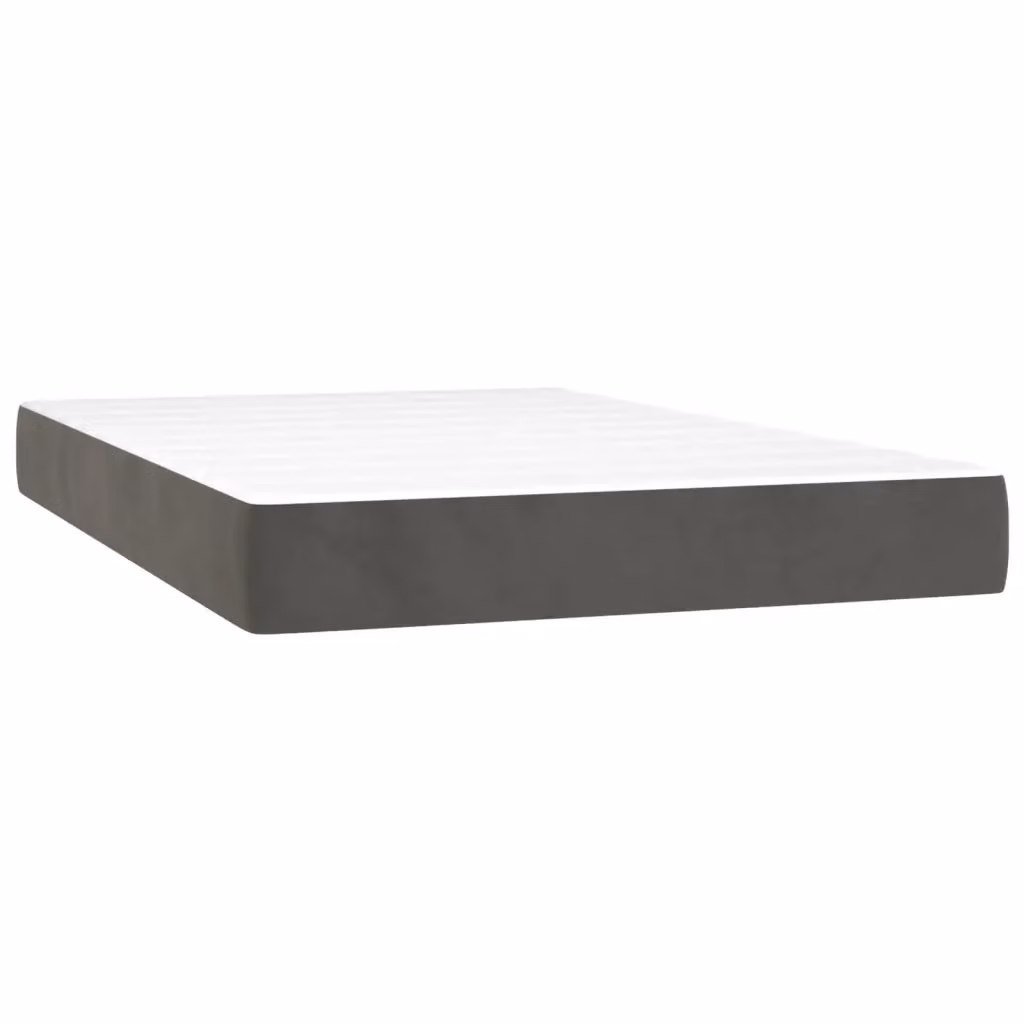 Materasso Ibrido vidaXL in Velluto Grigio e Bianco L/P/H: 120 x 200 x 20 cm – 2