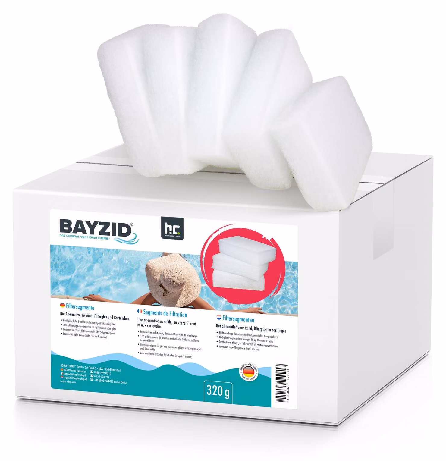 320 g di segmenti filtranti per piscina BAYZID®