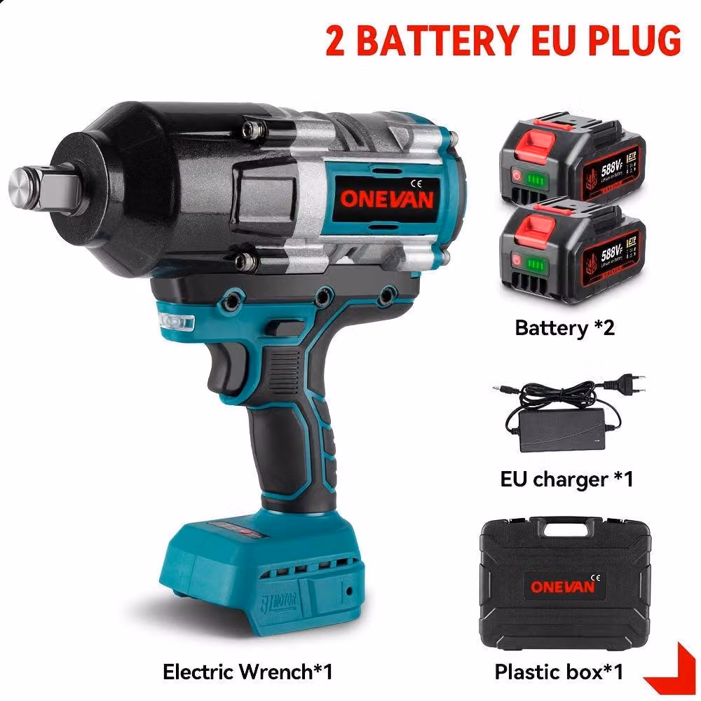 Trapano avvitatore a batteria – Coppia di 3100 Nm – 2 batterie – Illuminazione a LED