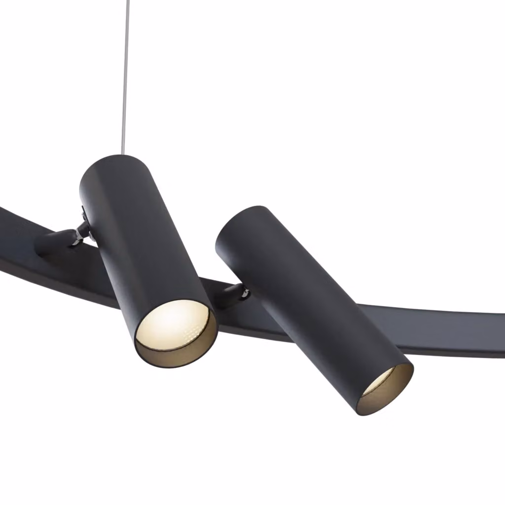 Lampada a sospensione moderna Maytoni Satellite LED 42W nera in metallo con altezza regolabile – 2