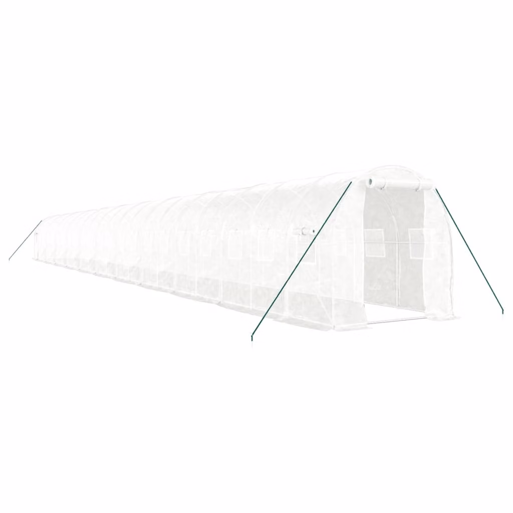 Serra con Telaio in Acciaio Bianco 44 m² 22x2x2 m
