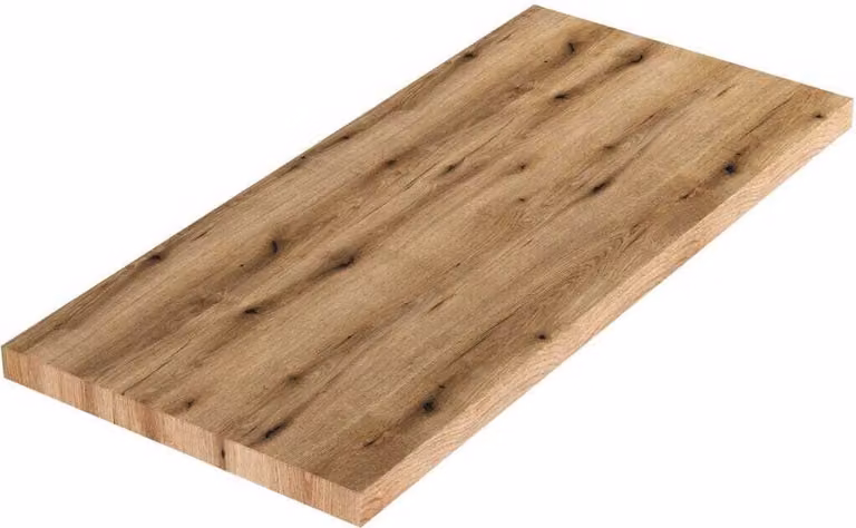 Mensola in legno per lavabo bagno appoggio 100cm rovere naturale