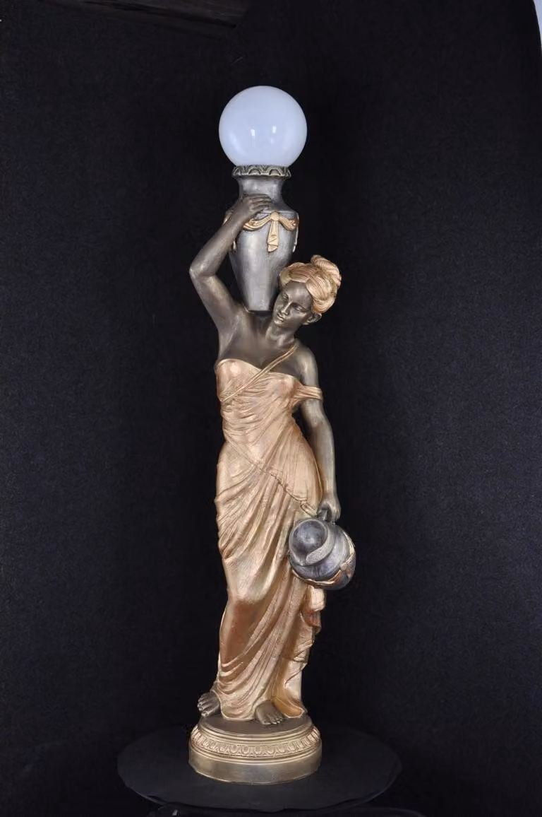 Stehleuchte Lampe Leuchte Statue Figur Skulpturen Skulptur Statuen Stanlampe