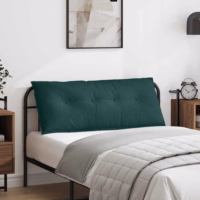 Cuscino per schiena vidaXL verde con rivestimento rimovibile in poliestere L 120 cm x P 19 cm x H 50 cm