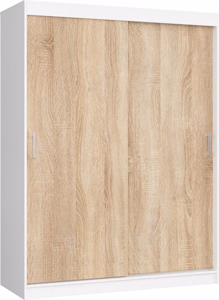 Akord Armadio Scorrevole Mono Bianco/Rovere Sonoma 150X60X200 Cm