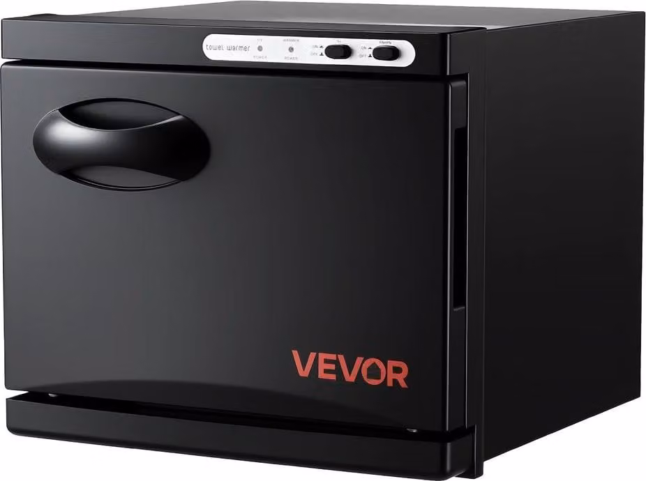 Scaldasalviette elettrico, armadietto scaldasalviette piccolo da 8 litri con gancio e griglia in acciaio inossidabile, può contenere fino a 12 asciugamani, armadietto riscaldante portatile multiuso per spa, barbieri, manicure, massaggi, saloni di bellezza