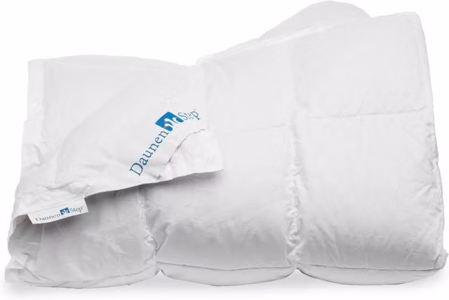 Piumino DaunenStep in piuma e cotone bianco, traspirante e termoregolatore, qualità D400 per adulti – 1