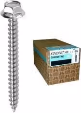 Viti autofilettanti Mustad argento, confezione da 100 pezzi, Diametro: 6,5 mm, Lunghezza: 60 mm