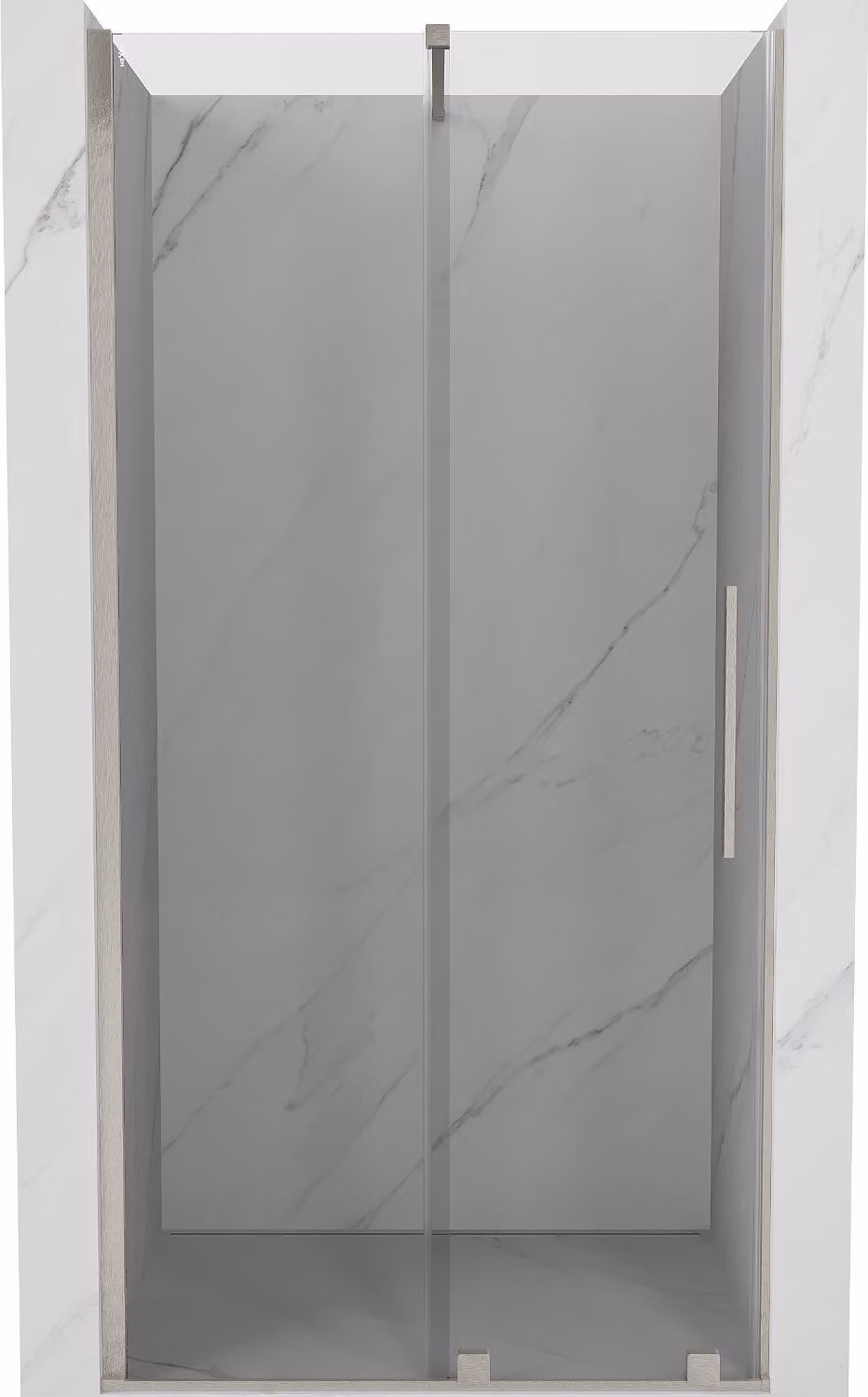 Mexen Velar porta doccia scorrevole 110 cm, trasparente, nichel spazzolato - 871-110-000-01-97