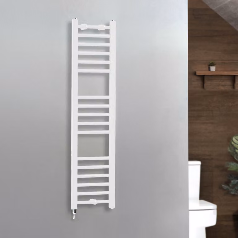 Scaldasalviette Elettrico Cablato ECOSO Hudson Reed Bianco L: 120 cm, H: 30 cm