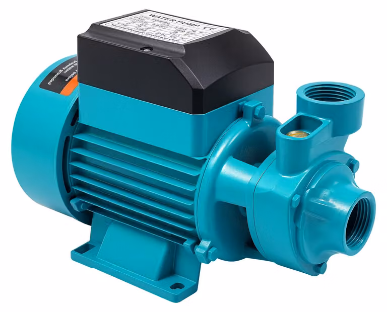 Pompa elettrica per acqua 220V - 370W di potenza - ingresso/uscita da 1 pollice - blu - per acqua pulita