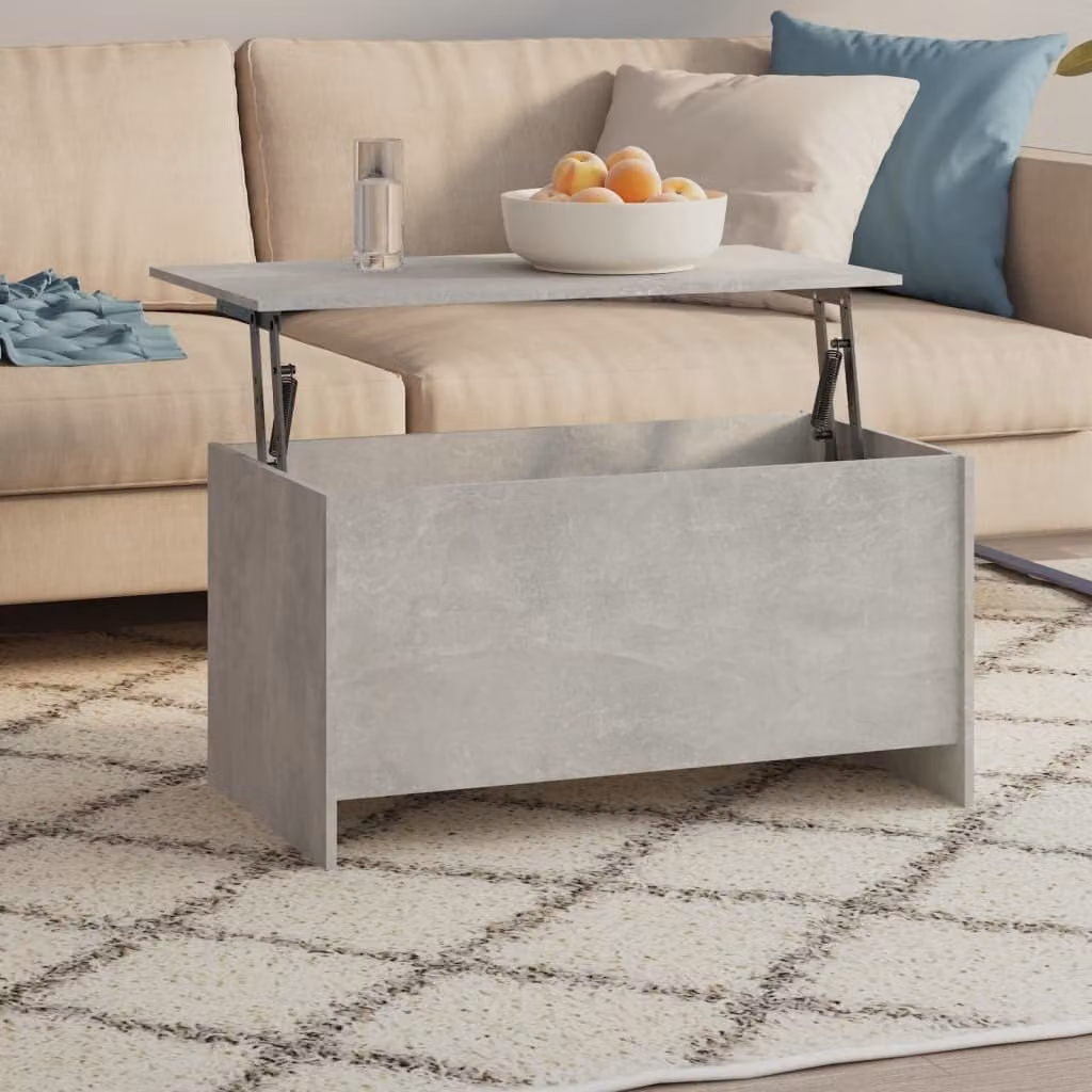 Maison Exclusive - Tavolino da salotto grigio cemento 102x55,5x52,5 cm Materiale ligneo