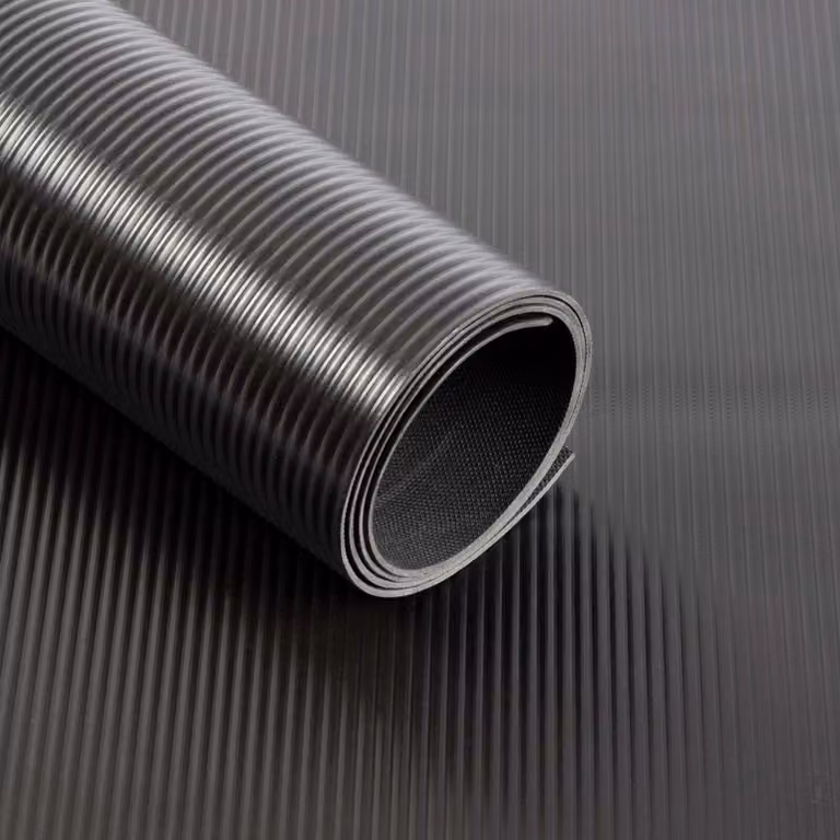 Strisce di rivestimento per pavimenti in PVC nero Larghezza: 120 cm, Lunghezza: 150 cm