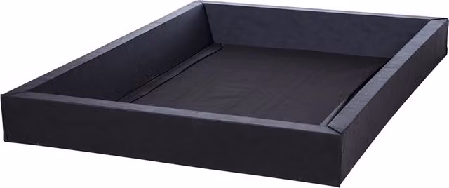 Struttura letto Beliani in schiuma e tessuto nero per materassi ad acqua L/P: 180 x 200 cm