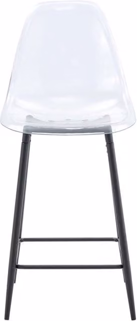Set di 2 sgabelli da bar trasparenti con struttura metallica in argento, oro o nero - design moderno per cucina e sala da pranzo